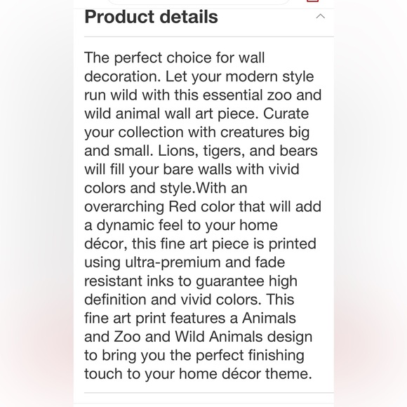 WYNWOOD STUDIO NWT crimson snake wall art  -red/black - Picture 4 of 7